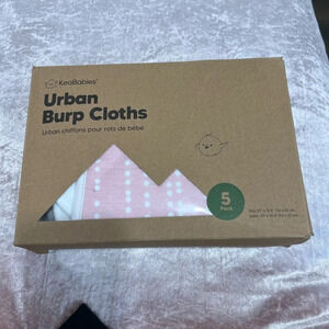 KEABABIES luxury for babies 
5-Pack Organic Burp Cloths for Baby Boys and Girls